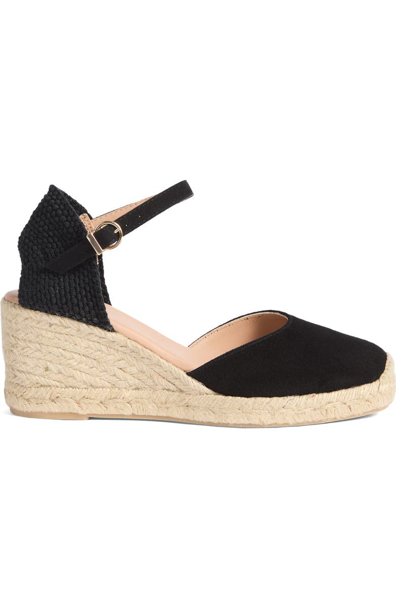 LK Bennett Marissa Espadrille Wedge Sandal, Alternate, color, Black