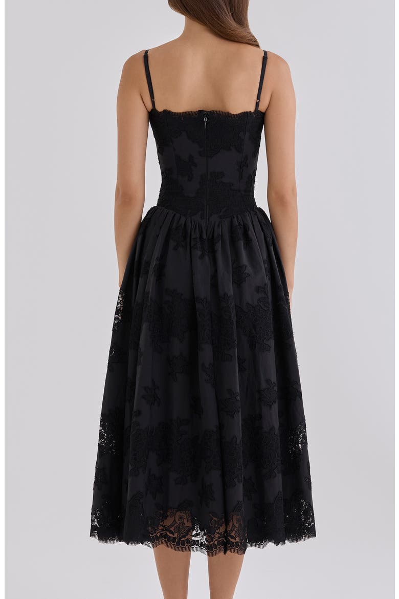 Chloe Broderie Anglaise Party Dress, Alternate, color, BLACK