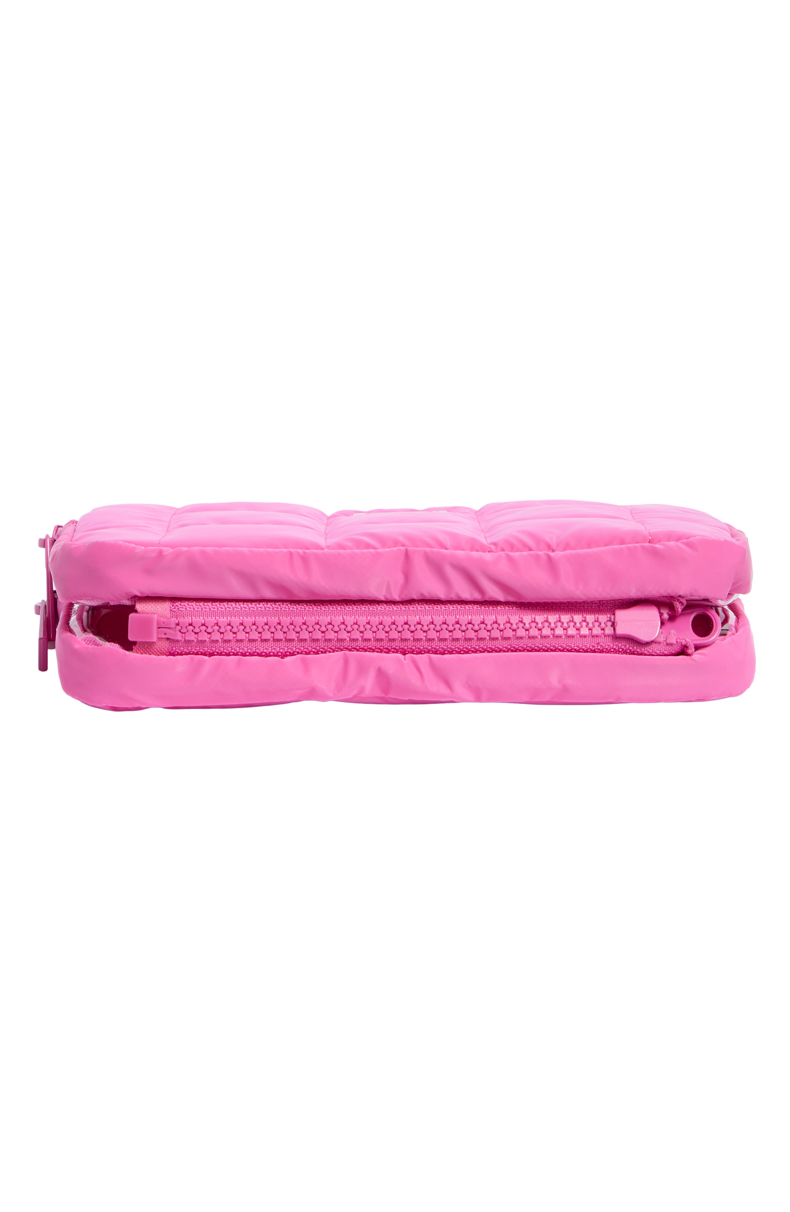Quilted Pouch, Alternate, color, HOT PINK