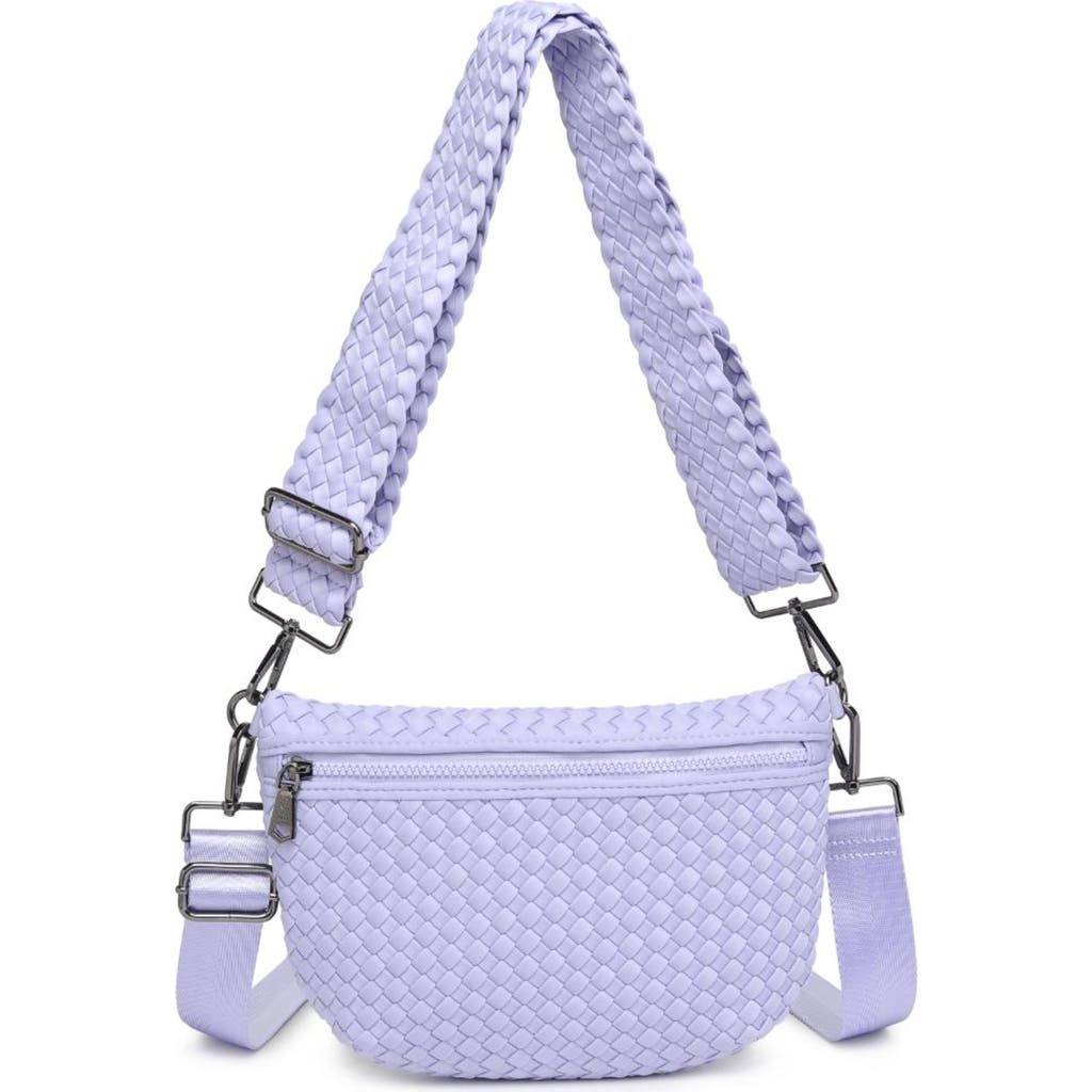 Sol And Selene Ethereal - Woven Neoprene Crossbody Bag In Lilac