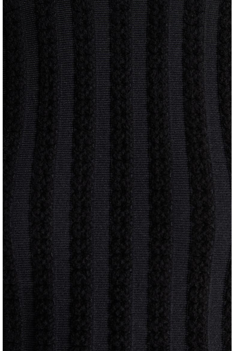 Chenille Stripe Sweater Dress, Alternate, color, BLACK