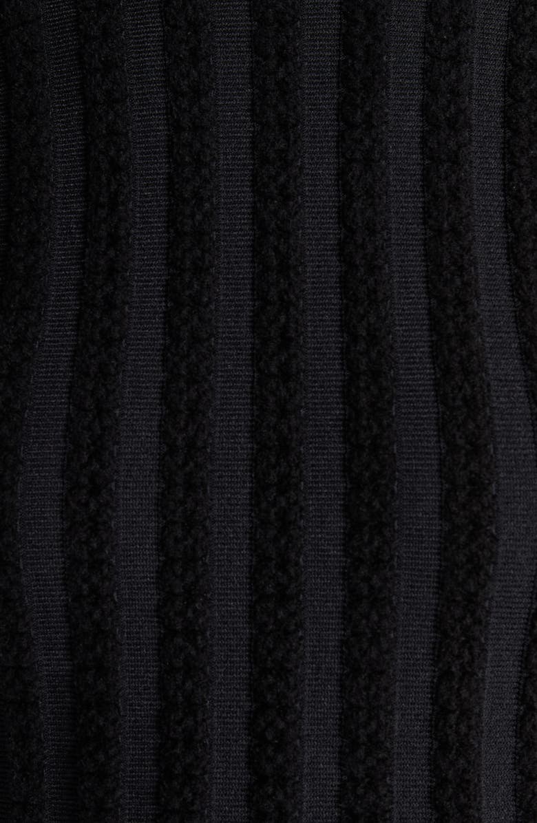 McQueen Chenille Stripe Sweater Dress, Alternate, color, Black
