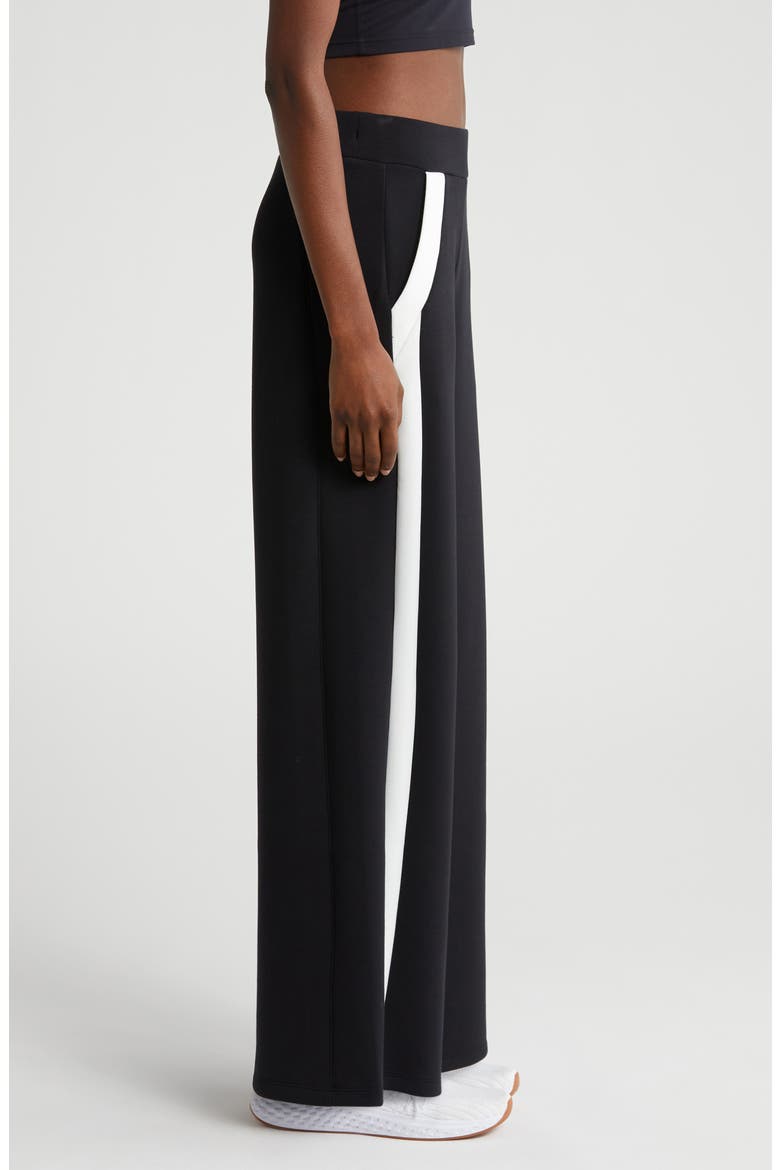 AirEssentials Stripe Track Pants, Alternate, color, VERY BLACK