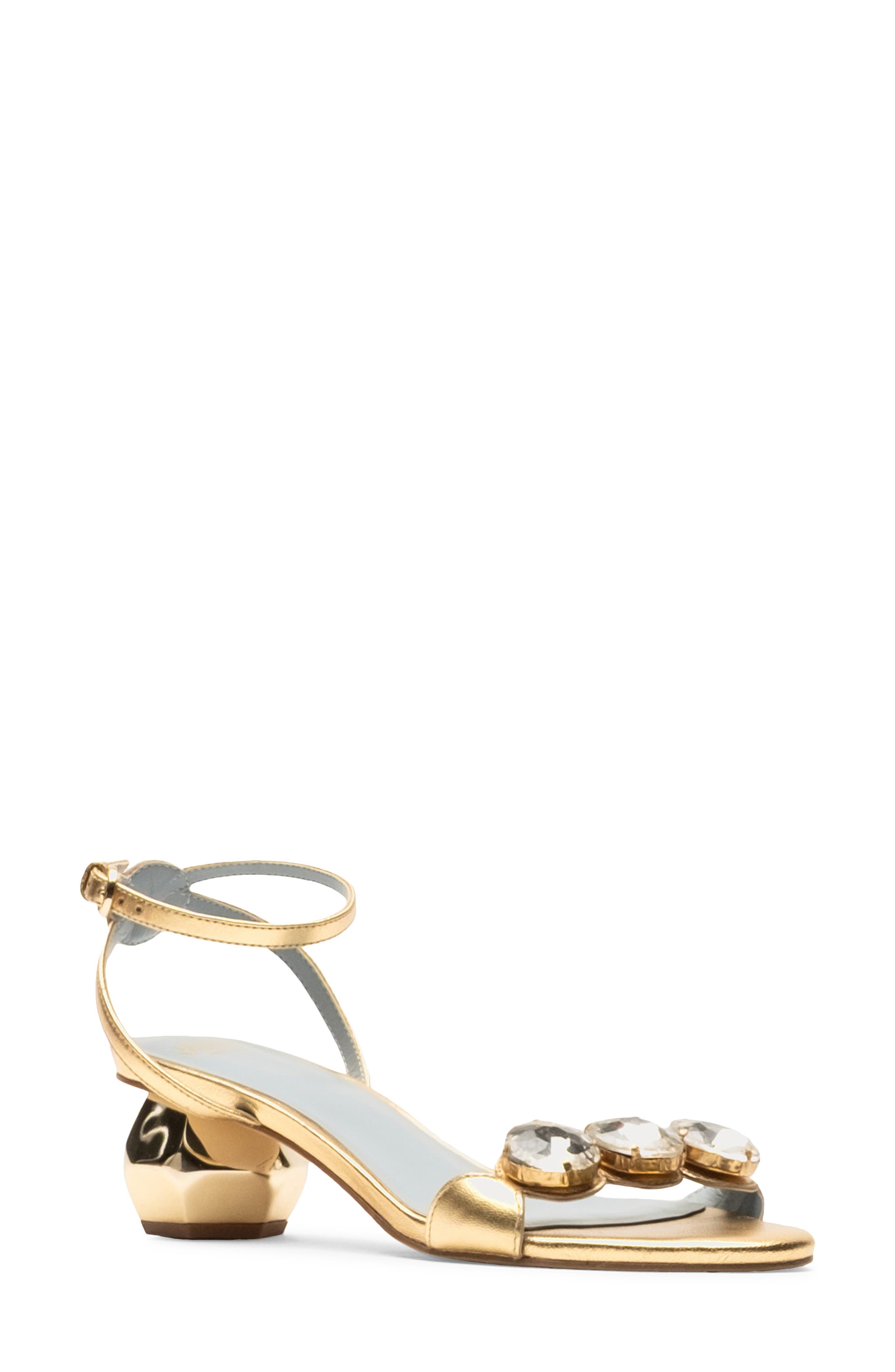 Frances Valentine Beatrix Ankle Strap Sandal, Main, color, Platino