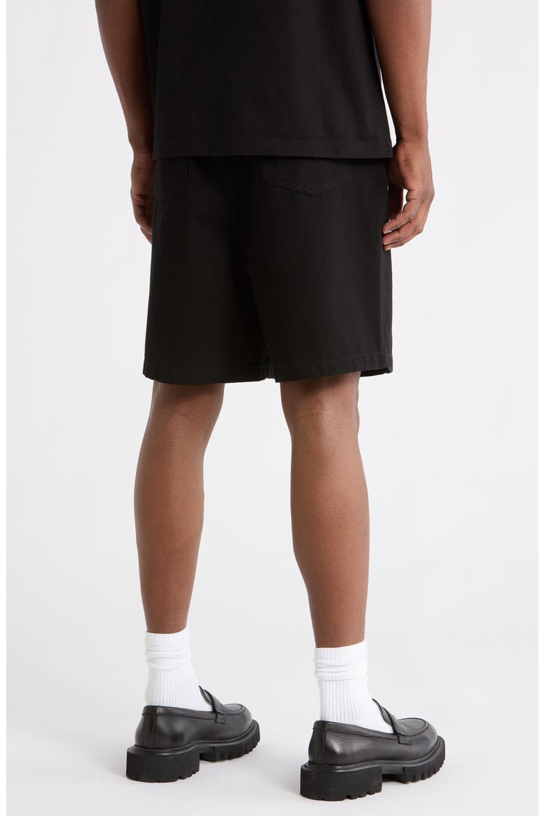 Star Logo Cotton Shorts, Alternate, color, BLACK