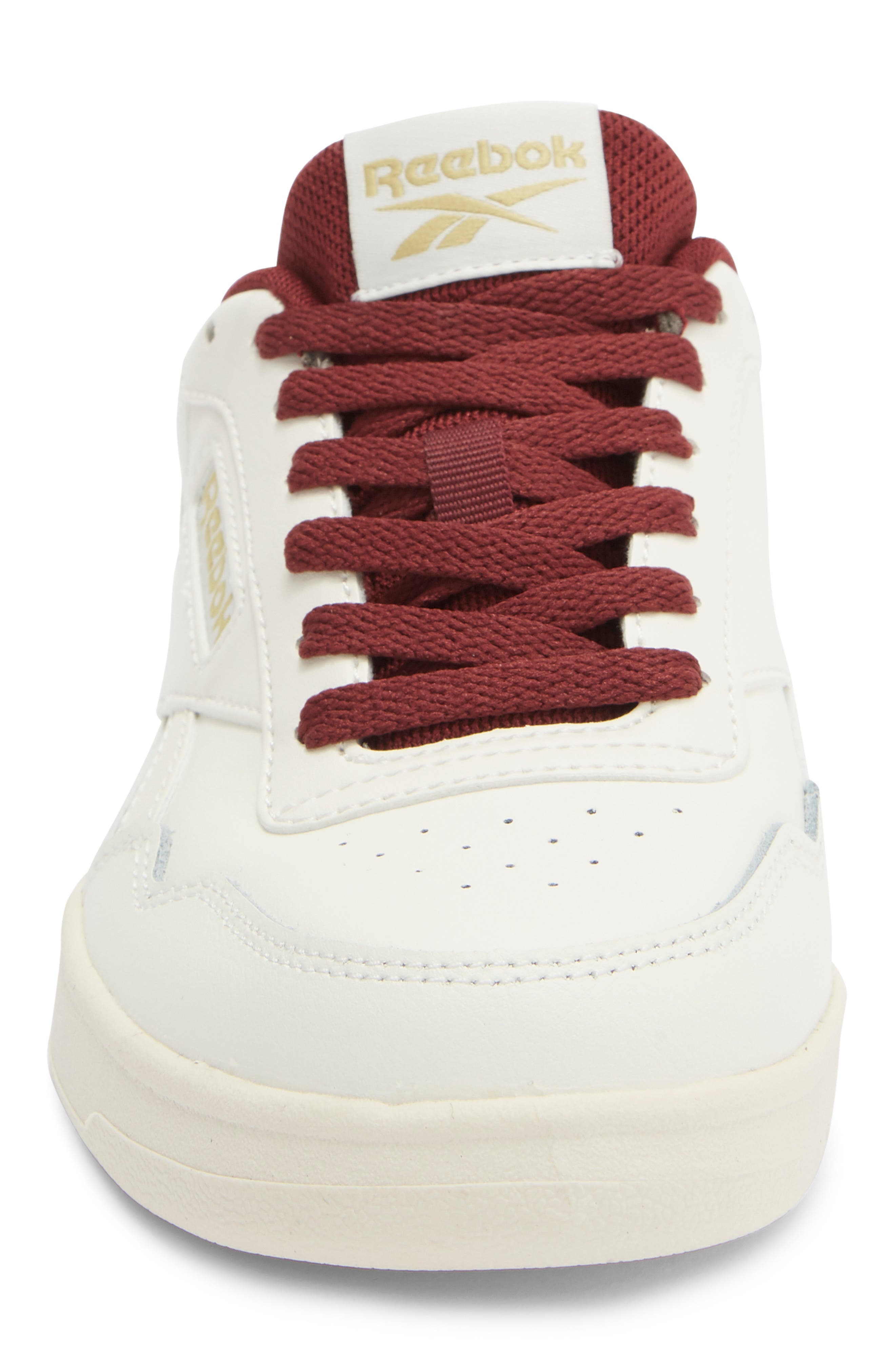 Court Advance Sneaker, Alternate, color, CHALK/CLASSICBURGUNDY/GOLDMET