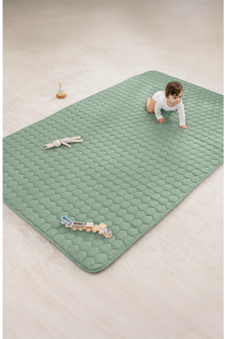 Premium Play Mat with Non-Slip Bottom, Rectangle, Alternate, color, Fern