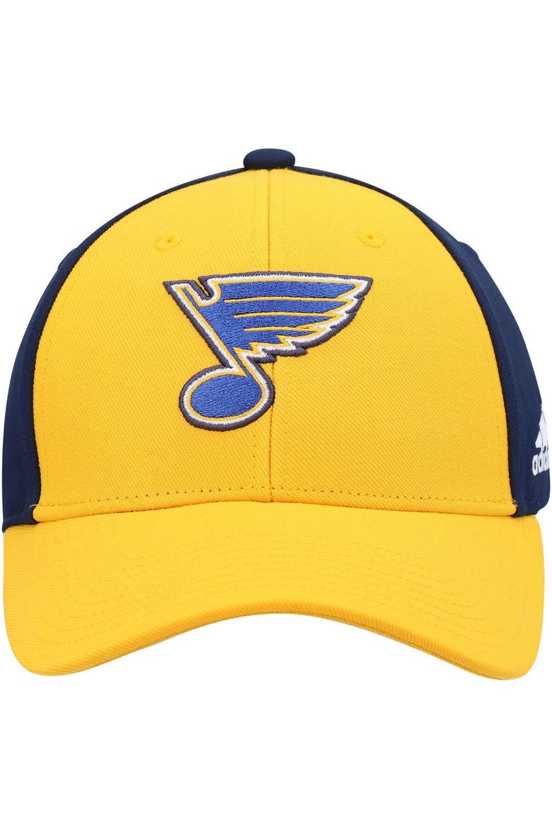 Men's adidas Gold/Navy St. Louis Blues Team Adjustable Hat, Alternate, color, Gold
