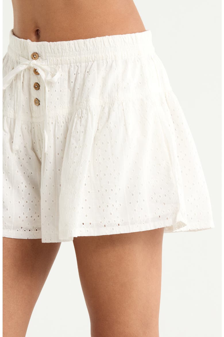 Eyelet Skort, Alternate, color, WHITE