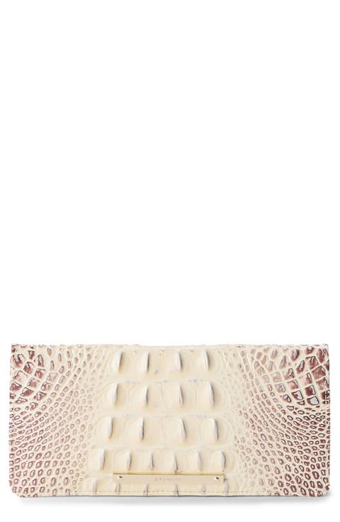 Adelle Croc Embossed Leather Wallet
