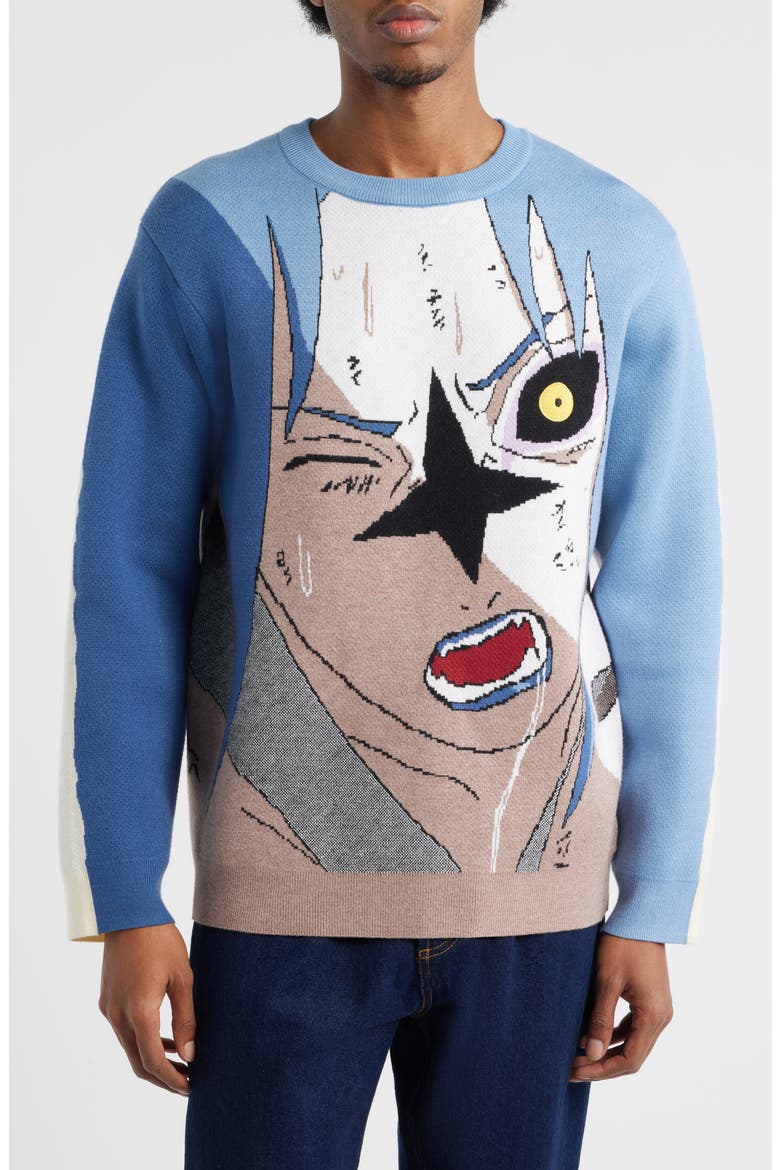 Sasuke Cursemark Graphic Crewneck Sweatshirt, Main, color, BLUE