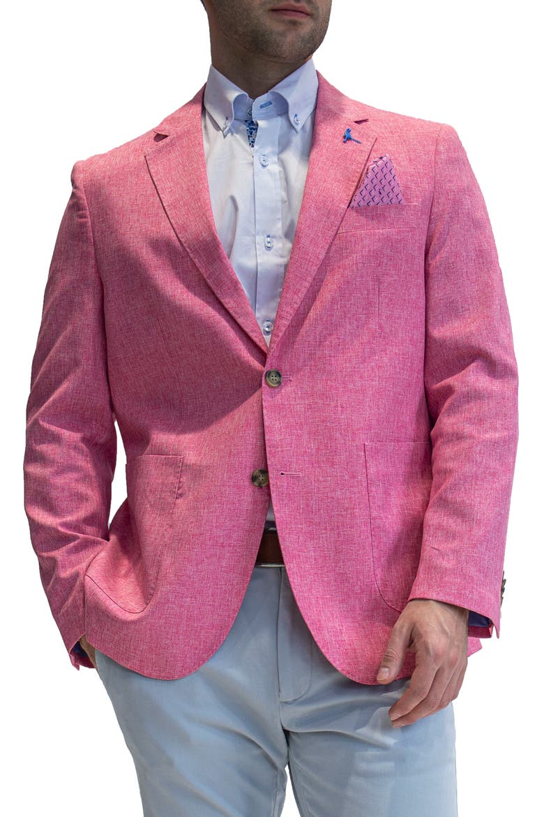Melange Sport Coat, Main, color, PINK