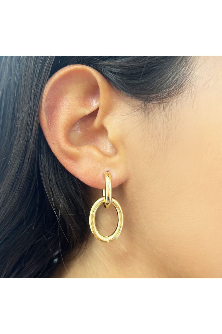 Double Oval Link Drop Earrings, Alternate, color, Yellow Gold