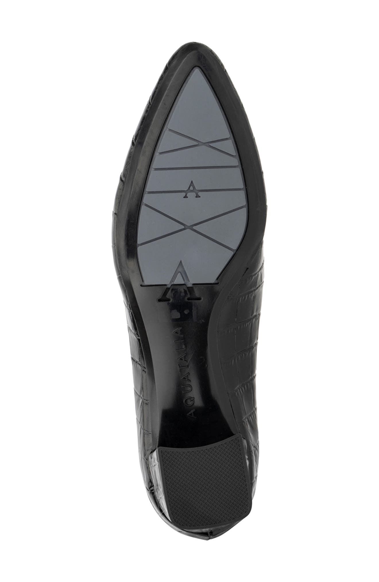 Aquatalia Pasha Croc Embossed Pointed Toe Pump, Alternate, color, 