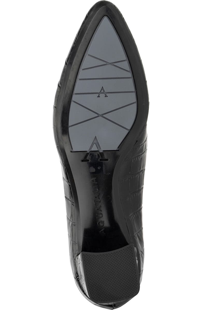 Aquatalia Pasha Croc Embossed Pointed Toe Pump, Alternate, color,