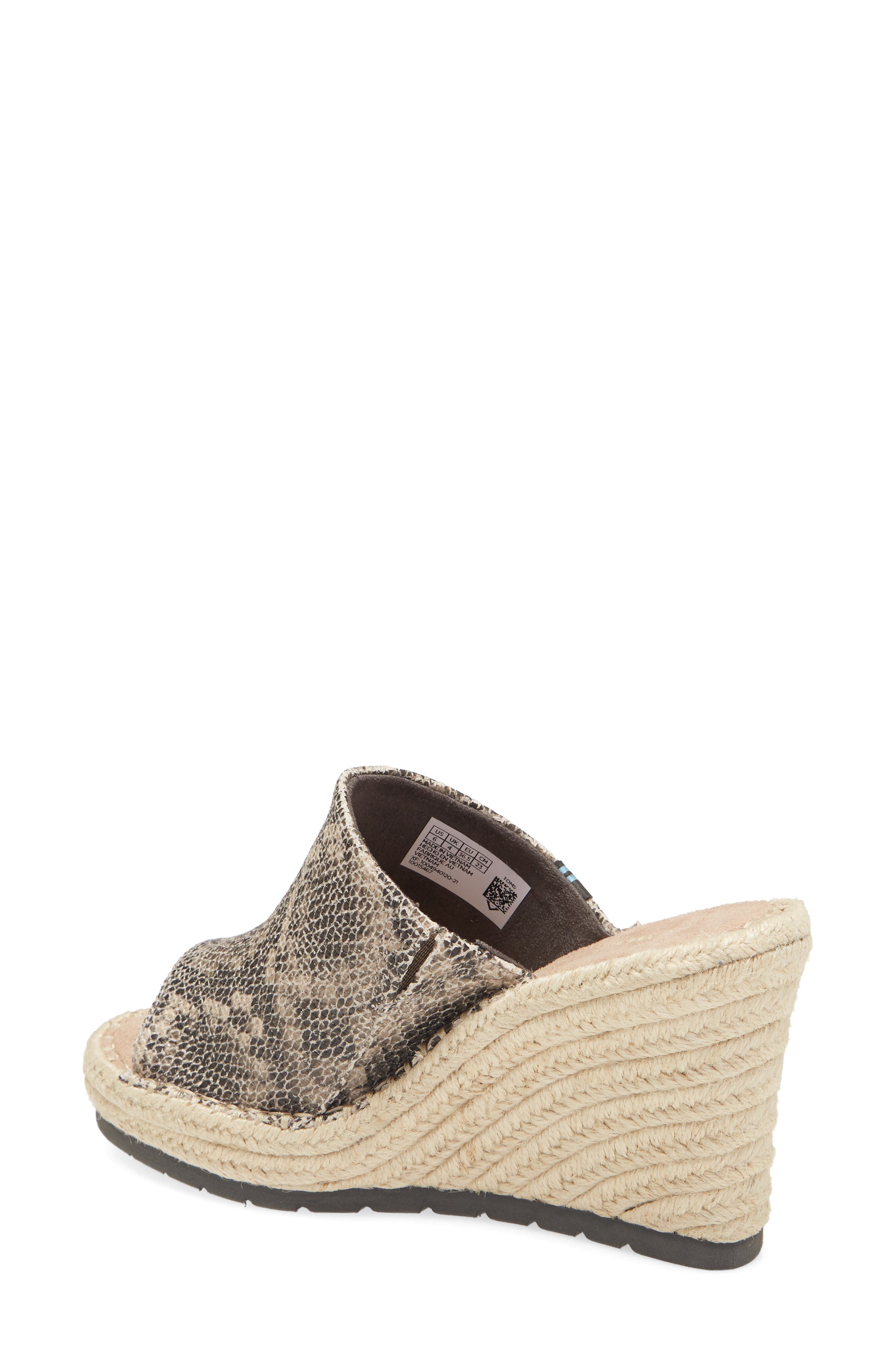 TOMS Monica Wedge Slide Sandal, Alternate, color, 