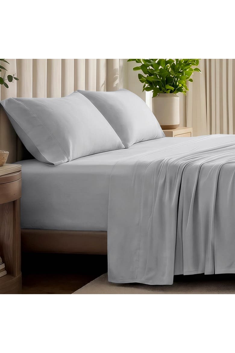 Organic Cotton Jersey Sheet Set, Alternate, color, Light Grey