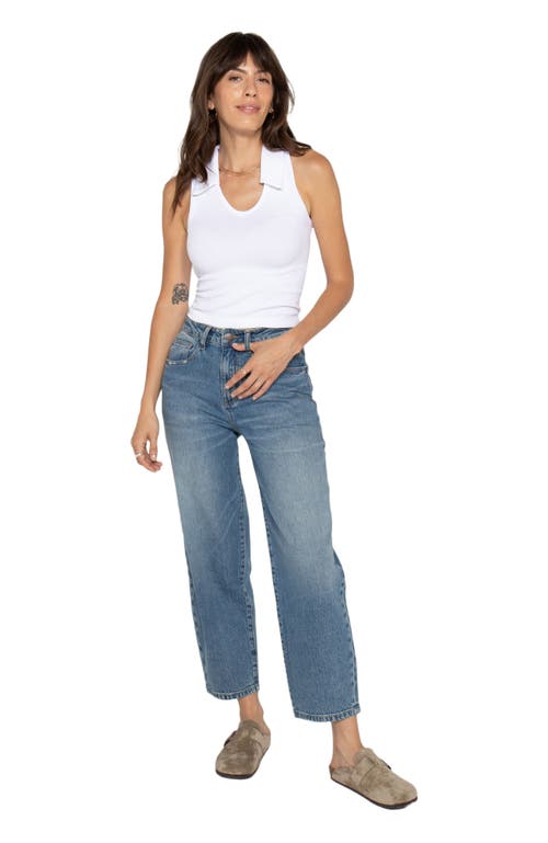 OLIVER LOGAN Harlow Barrel Leg Jeans High Rise Vintage Denim Indigo  product