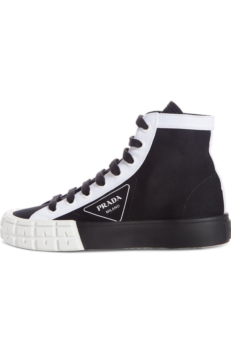 Prada Logo High Top Sneaker, Alternate, color,