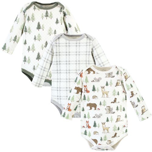 Hudson Baby Quilted Long-sleeve Cotton One-piece In Green