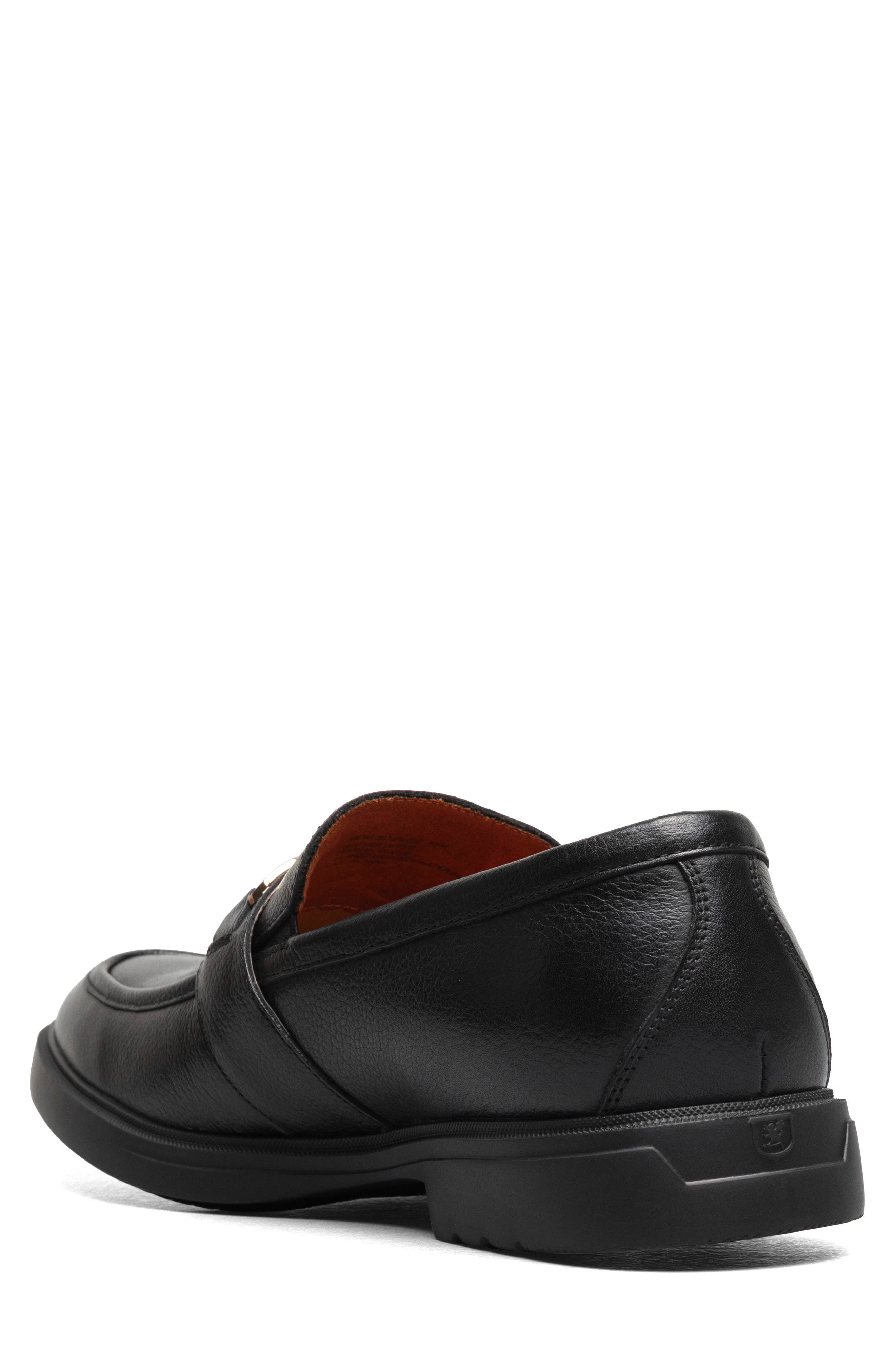 Stacy Adams Todridge Apron Toe Bit Loafer, Alternate, color, Black Tumble