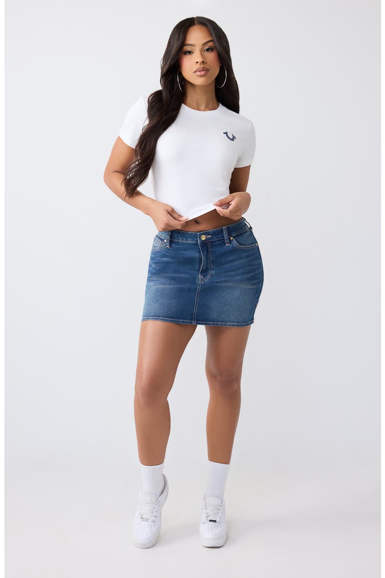 Denim Miniskirt, Alternate, color, MEDIUM OCEAN STORM WASH