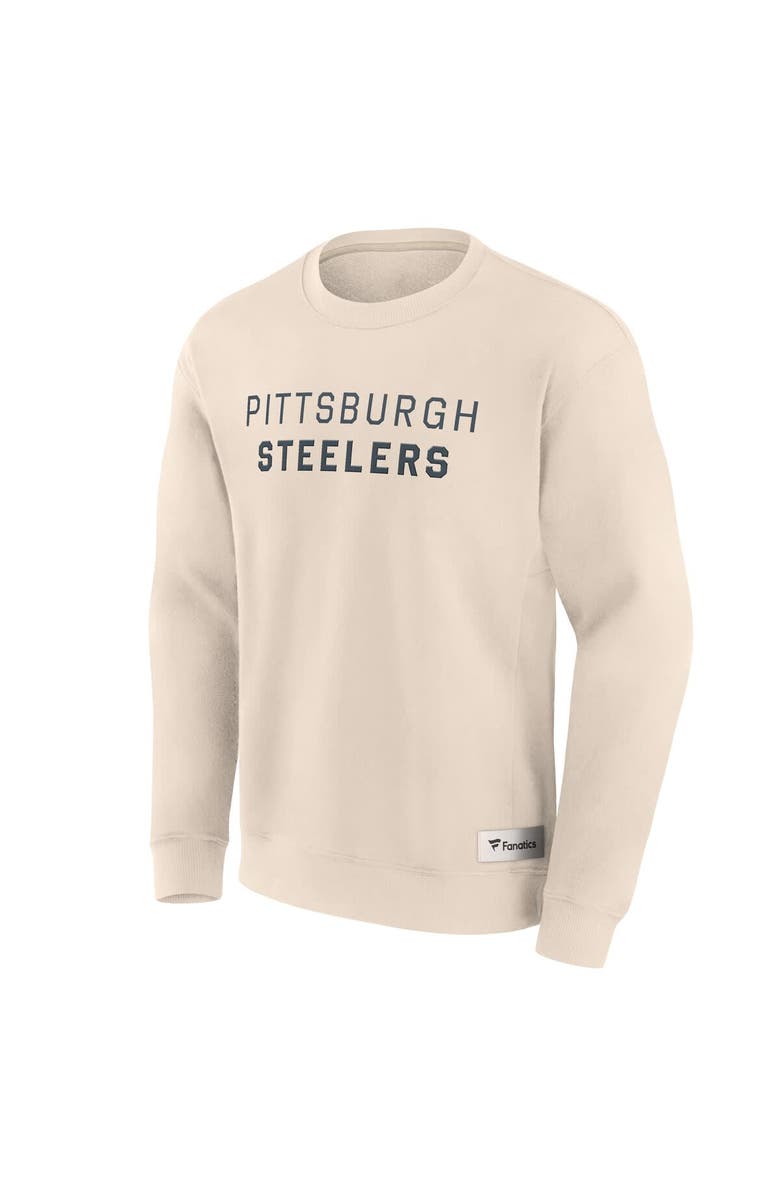 FANATICS Men's Fanatics Cream Pittsburgh Steelers Elements Future Ground Lettering Pullover Sweatshirt, Alternate, color, Cream