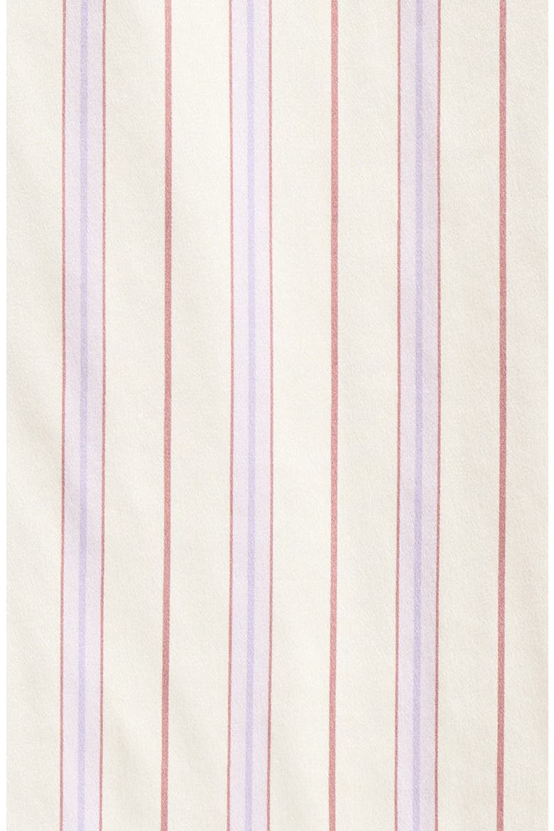 Washable Silk Tee Short Pajamas, Alternate, color, WISTERIA STRIPE