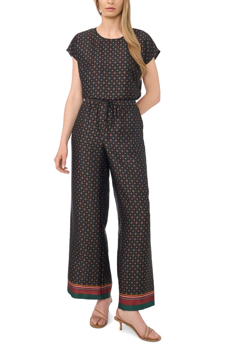 Wide Leg Drawstring Lounge Pants, Alternate, color, RICH BLACK 060