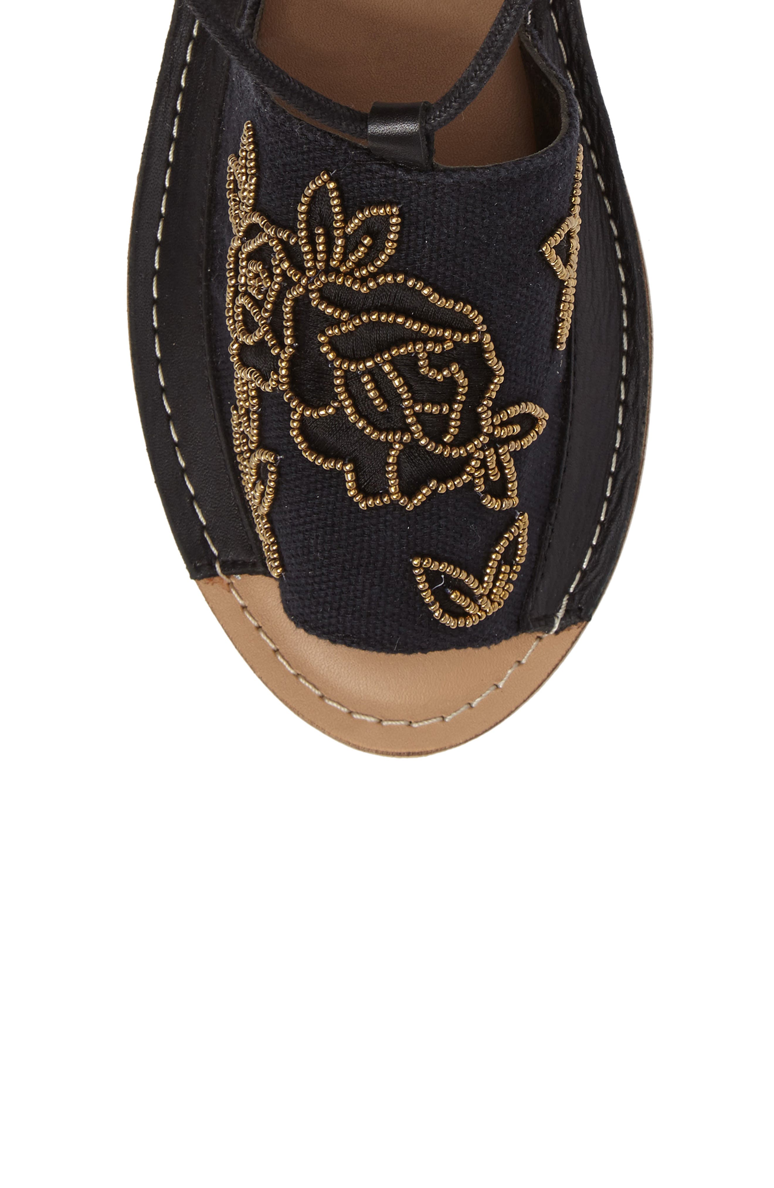 Topshop Halle Embroidered Sandal, Alternate, color, 