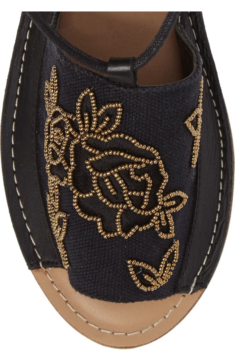 Topshop Halle Embroidered Sandal, Alternate, color,