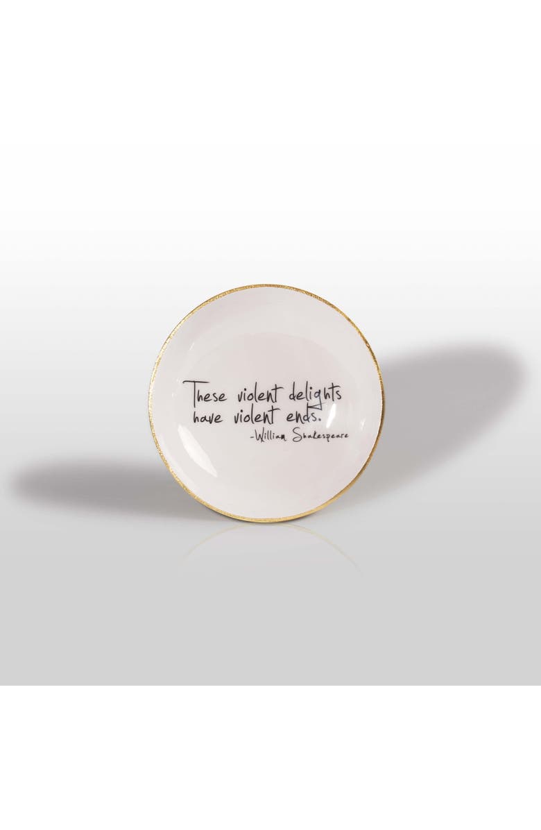 Lunares "Violent Delights Have Violent Ends" Shakespeare - Bowl with Quote, Alternate, color, White