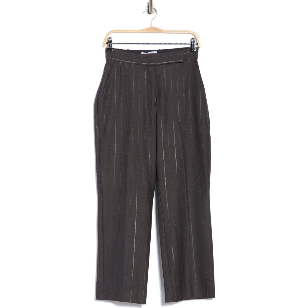 Derek Lam 10 Crosby Reagan Sequin Stripe Pants In Gray