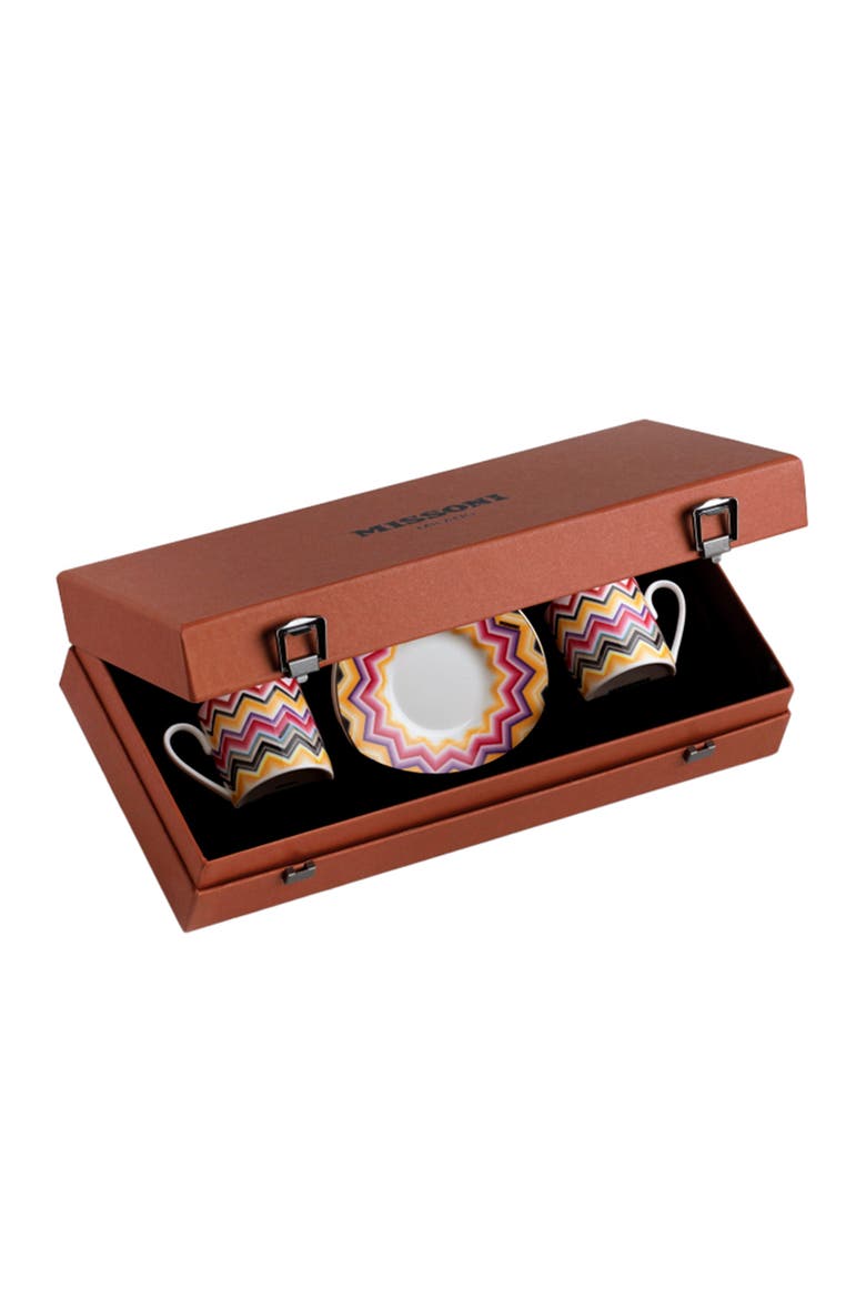 Coffee Cup & Saucer Set Of 2 In Luxury Box, Main, color, Red