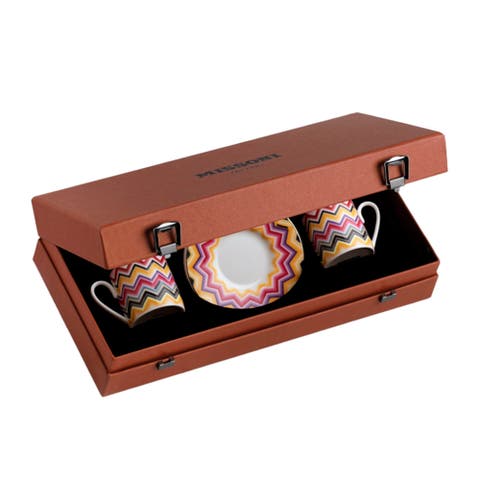Coffee Cup & Saucer Set Of 2 In Luxury Box