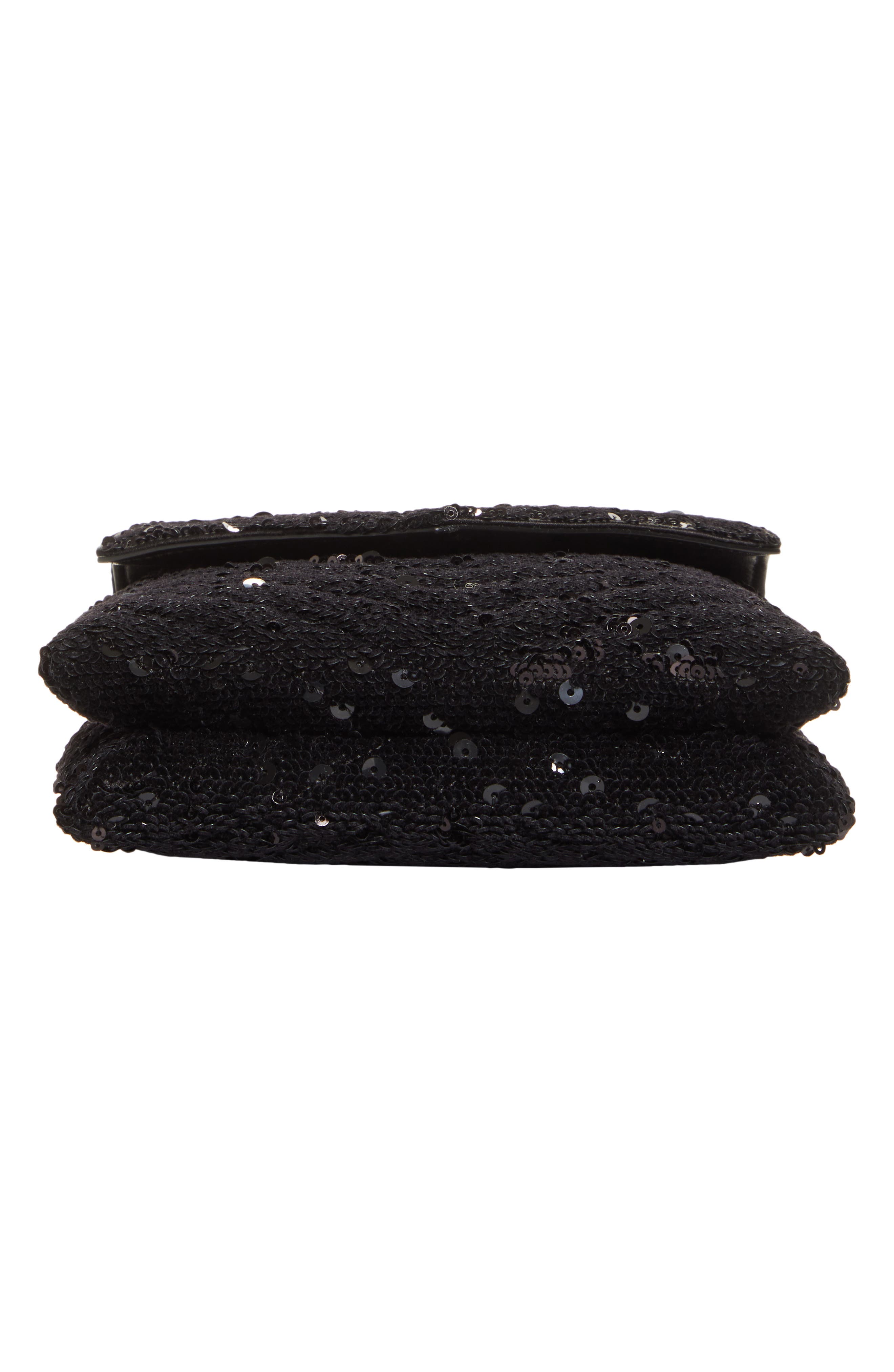 Saint Laurent Sequin Double Flap Crossbody Bag, Alternate, color, 