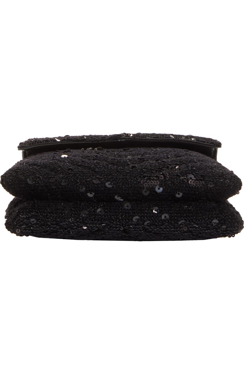 Saint Laurent Sequin Double Flap Crossbody Bag, Alternate, color,