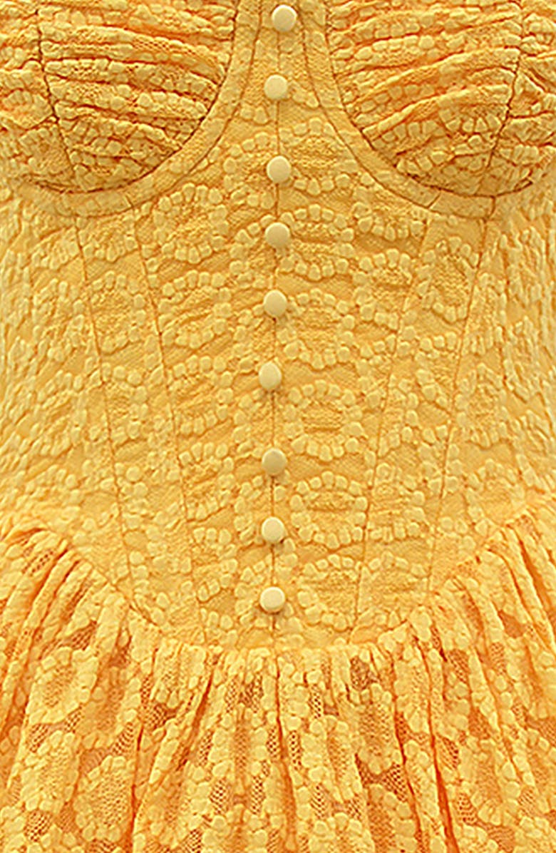 HOUSE OF CB Carolina Stretch Lace Corset Minidress, Alternate, color, Apricot