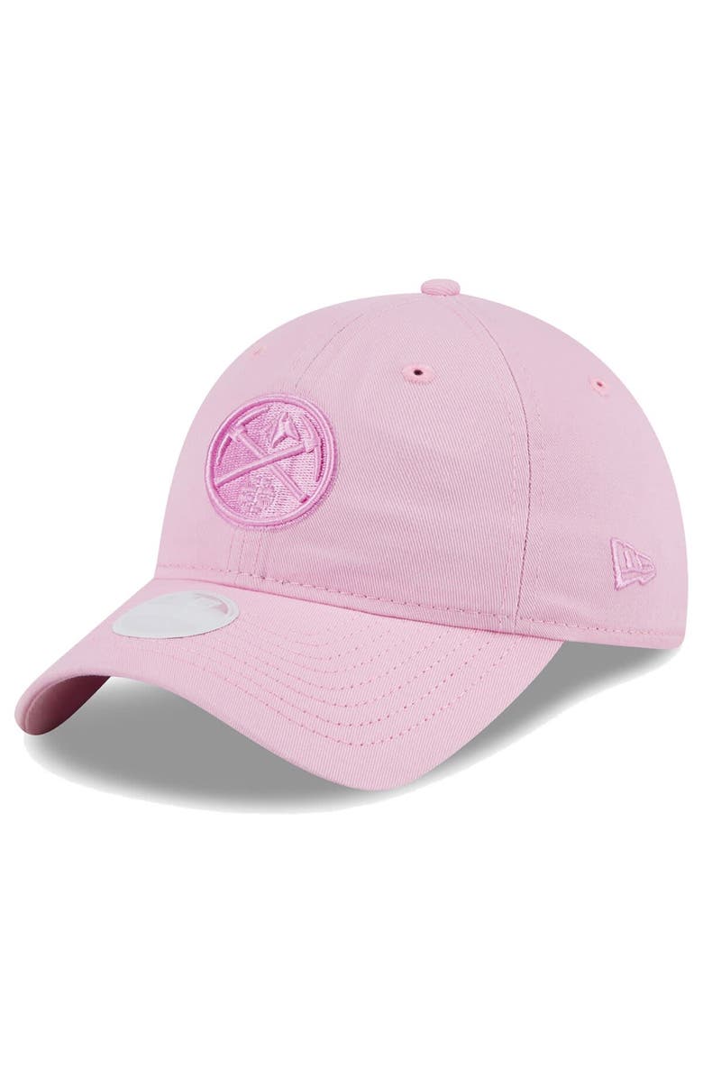 New Era Women's New Era Pink Denver Nuggets Colorpack Tonal 9TWENTY Adjustable Hat, Main, color,