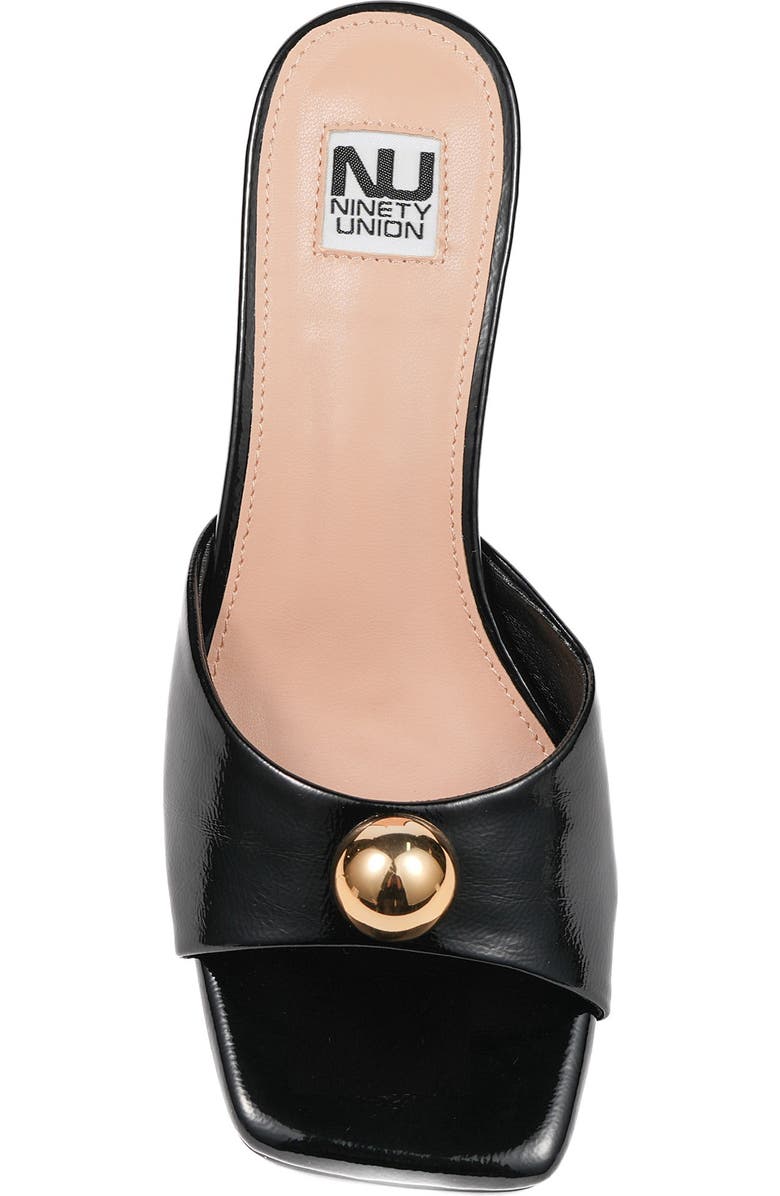 NINETY UNION Milano Orb Heel Slide Sandal, Alternate, color, Black
