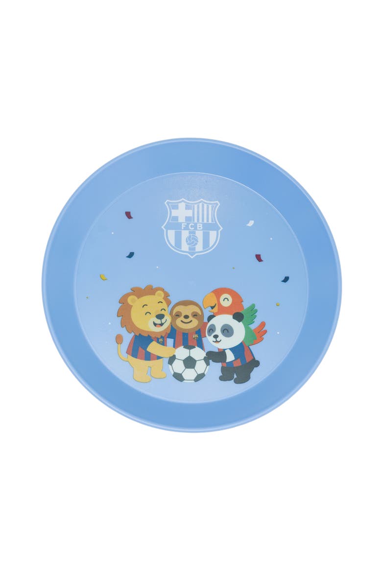 Barcelona Soccer Children's Tableware Set, Alternate, color, Blue Multi