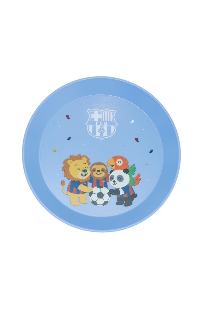 Miniland Barcelona Soccer Children's Tableware Set, Alternate, color, Blue Multi