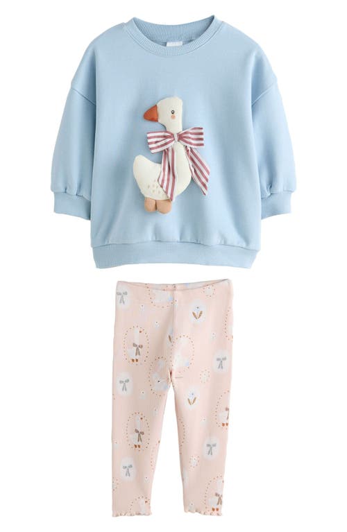 Next Kids' Duck Sweatshirt & Leggings Set In Blue