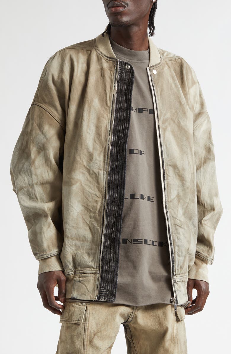 Rick Owens DRKSHDW Jumbo Flight Jacket, Main, color, Dust