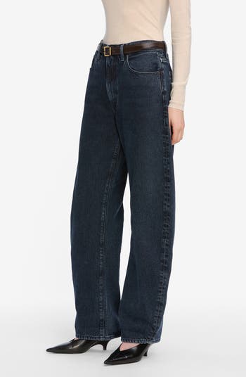 Low Slung Barrel Leg Jeans