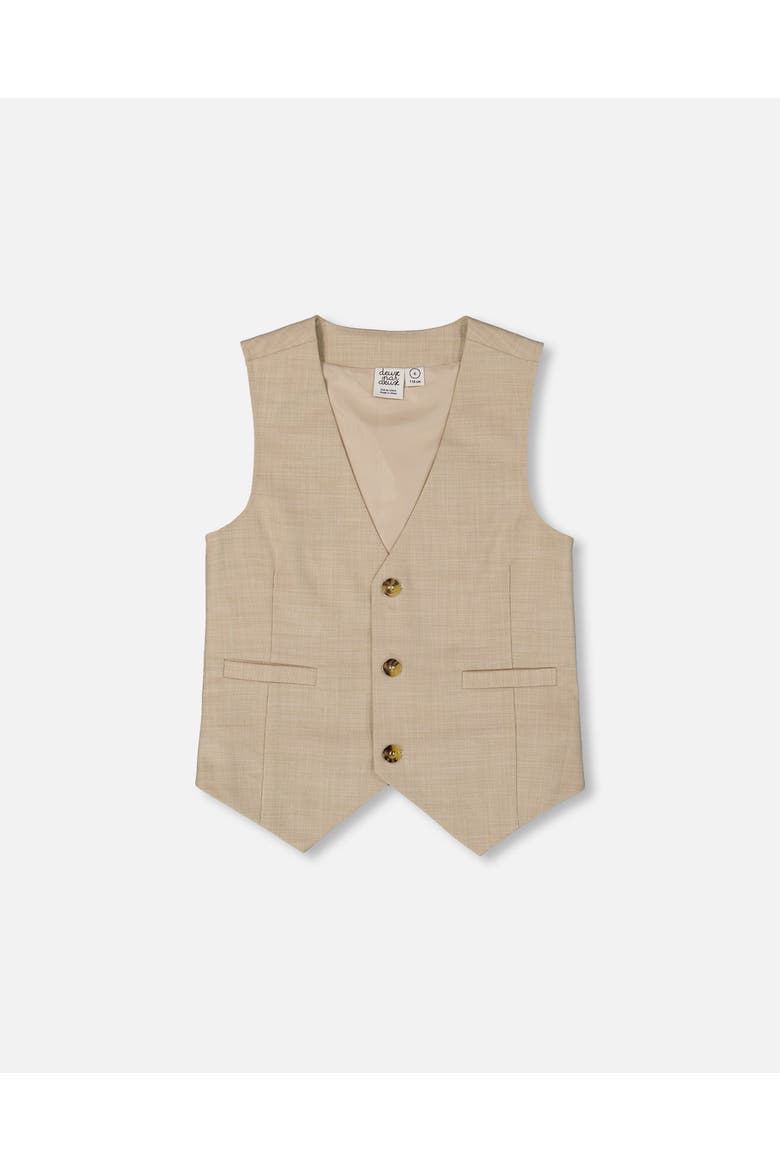 Sleveless Elegant V-Neck Vest, Main, color, Beige