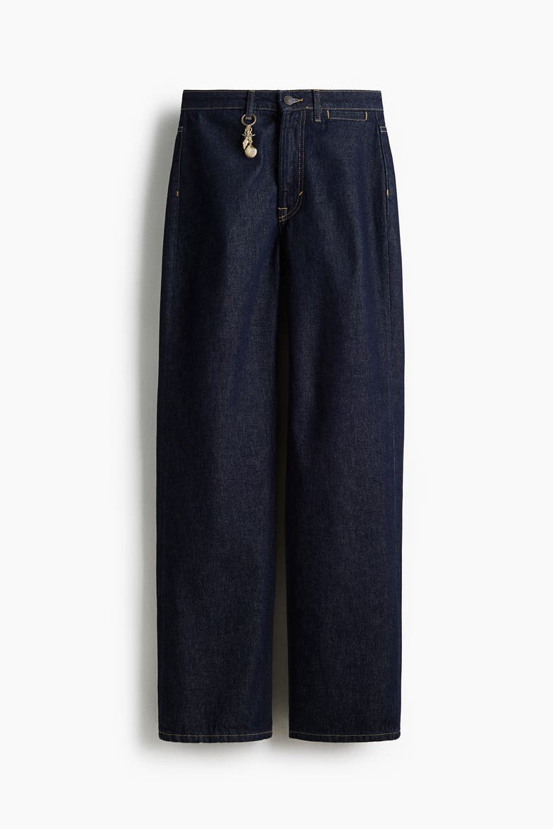 Straight High Jeans, Alternate, color, Dark denim blue