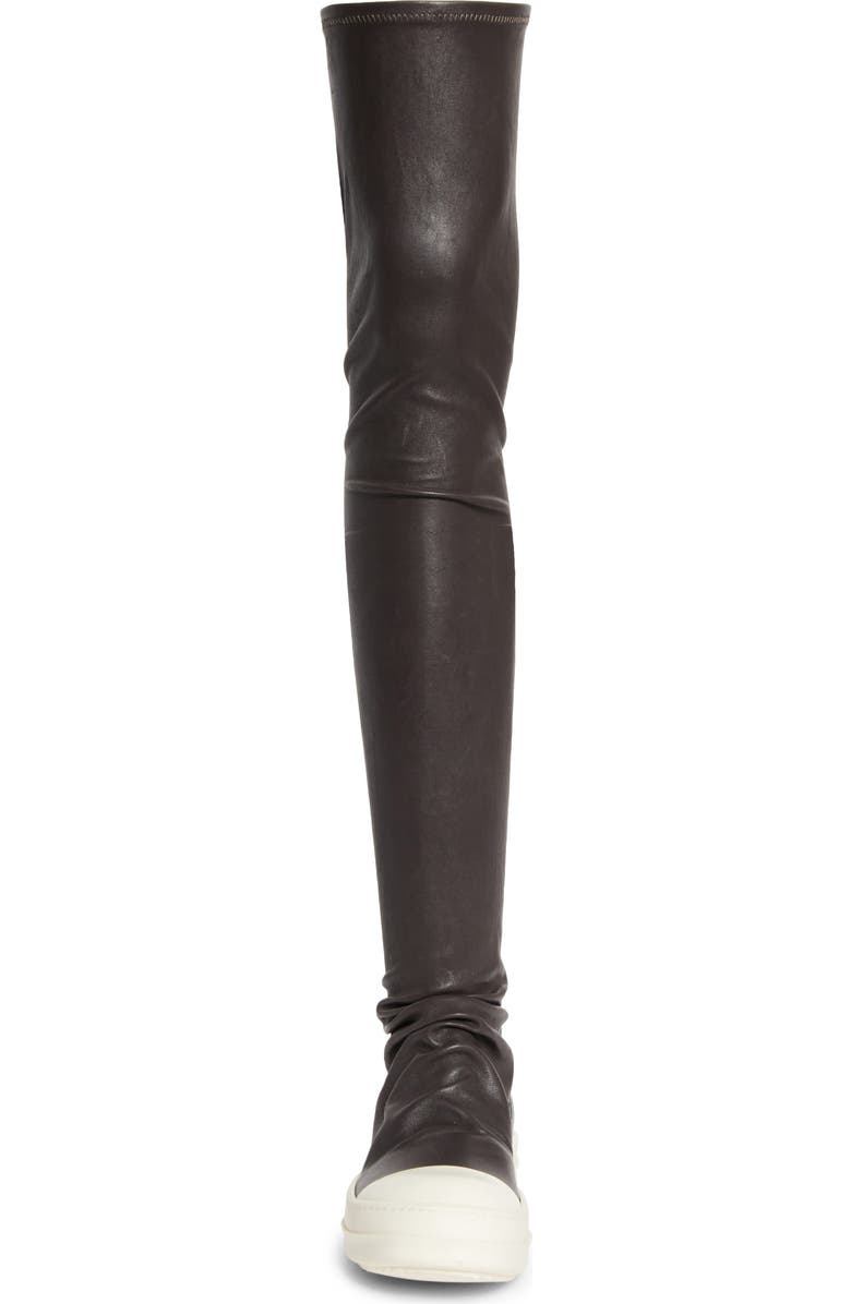 Rick Owens Stocking Sneaks Thigh High Sneaker, Alternate, color, Dark Dust/ Milk/ Milk