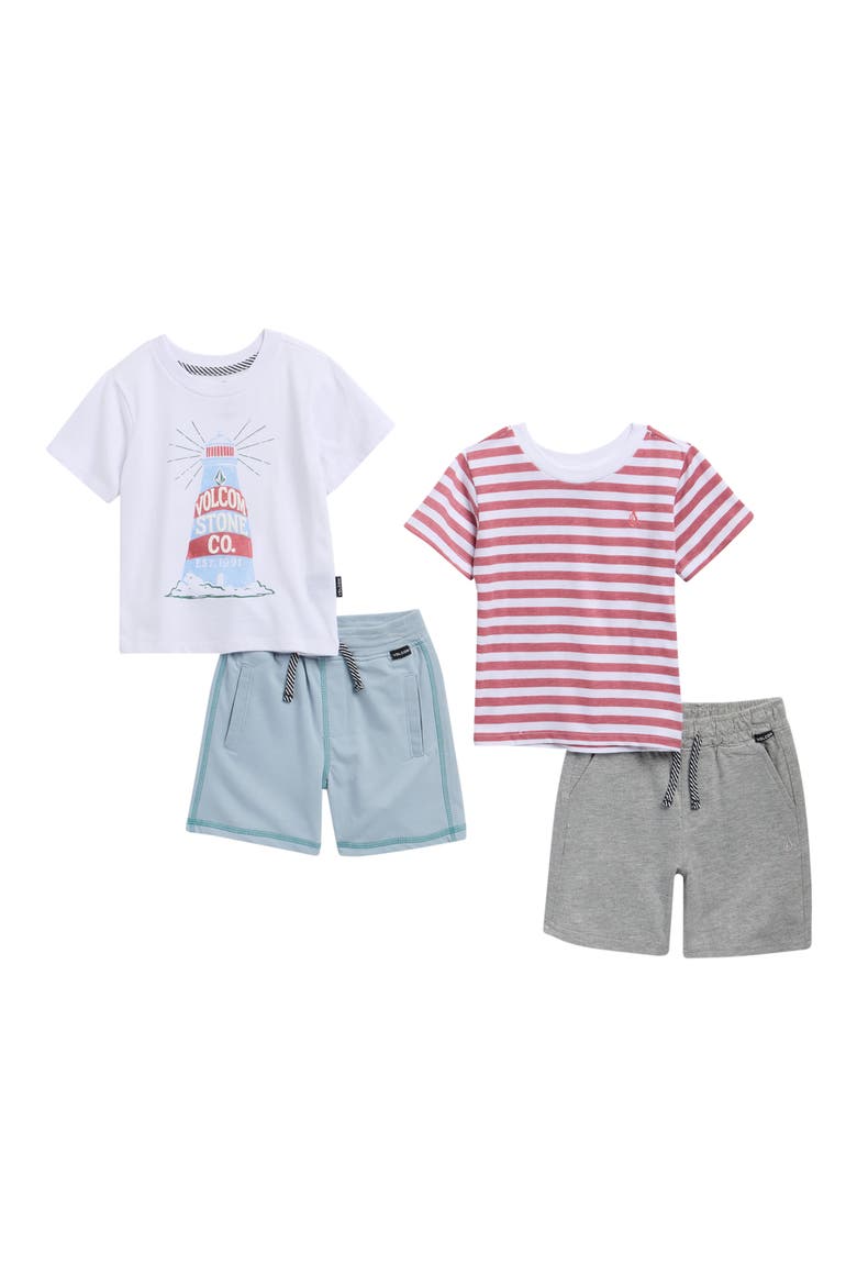 Kids' T-Shirt & Shorts Set, Main, color, CRYSTAL GRAY