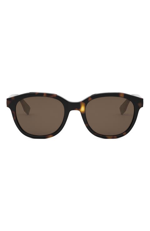 'Fendi Essential 52mm Rectangular Sunglasses